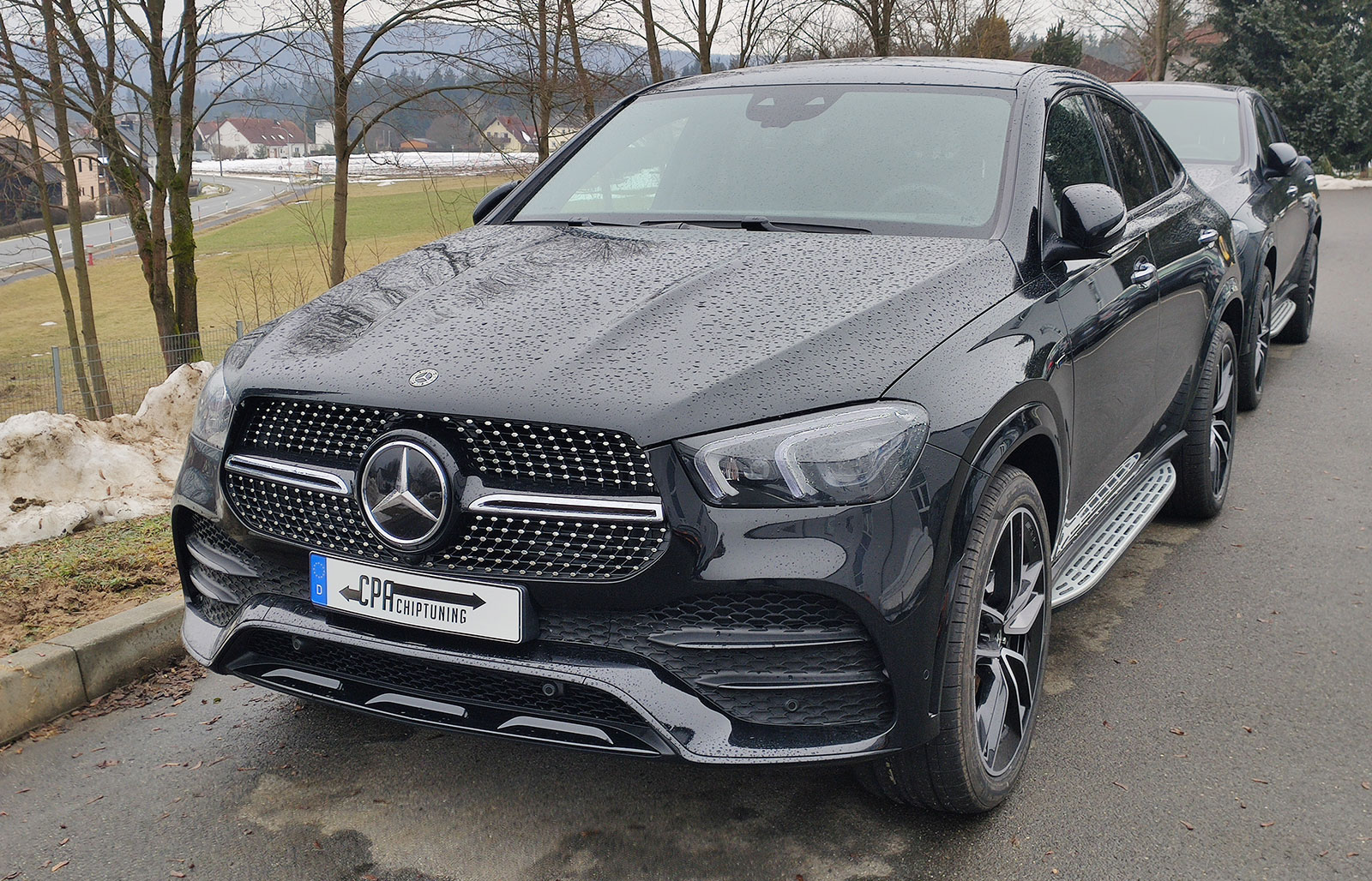 The new Mercedes GLE 350 de being tested at CPA