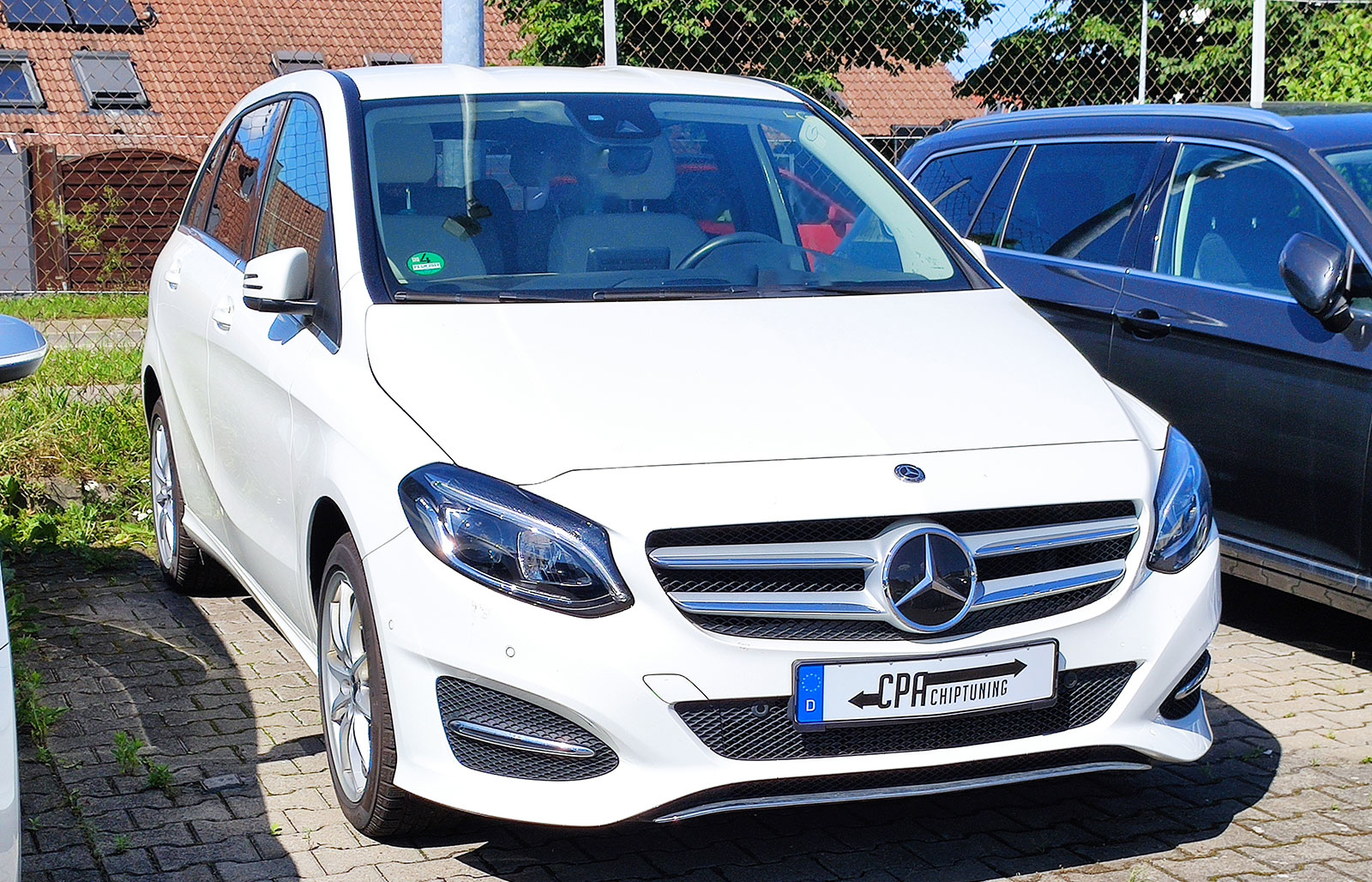 The Mercedes B-Class in the test at CPA