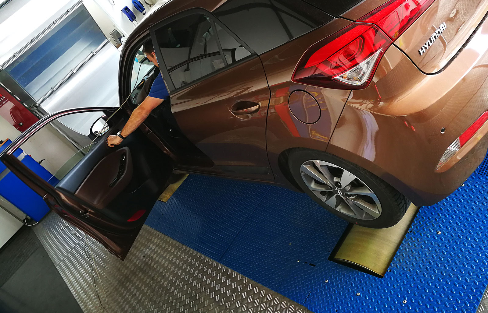 The Hyundai i20 on the dyno